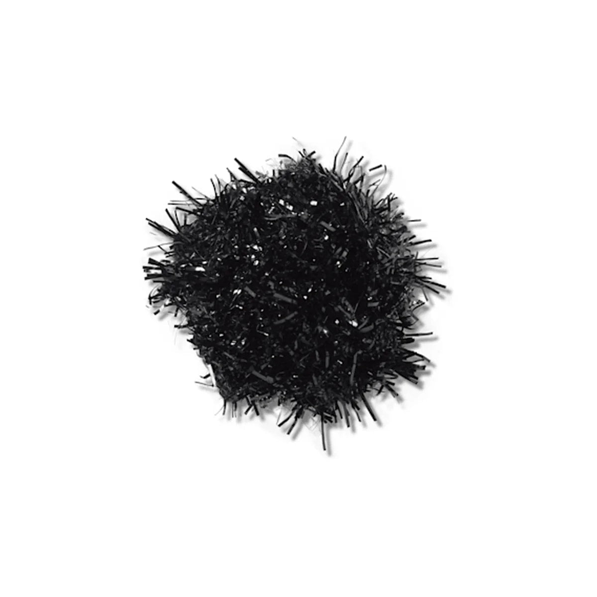 Black Tinsel Pom