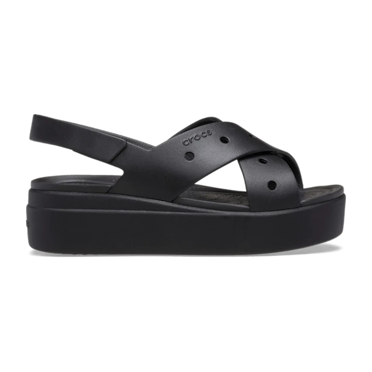 Brooklyn 4U Cross Strap Sandal - Black