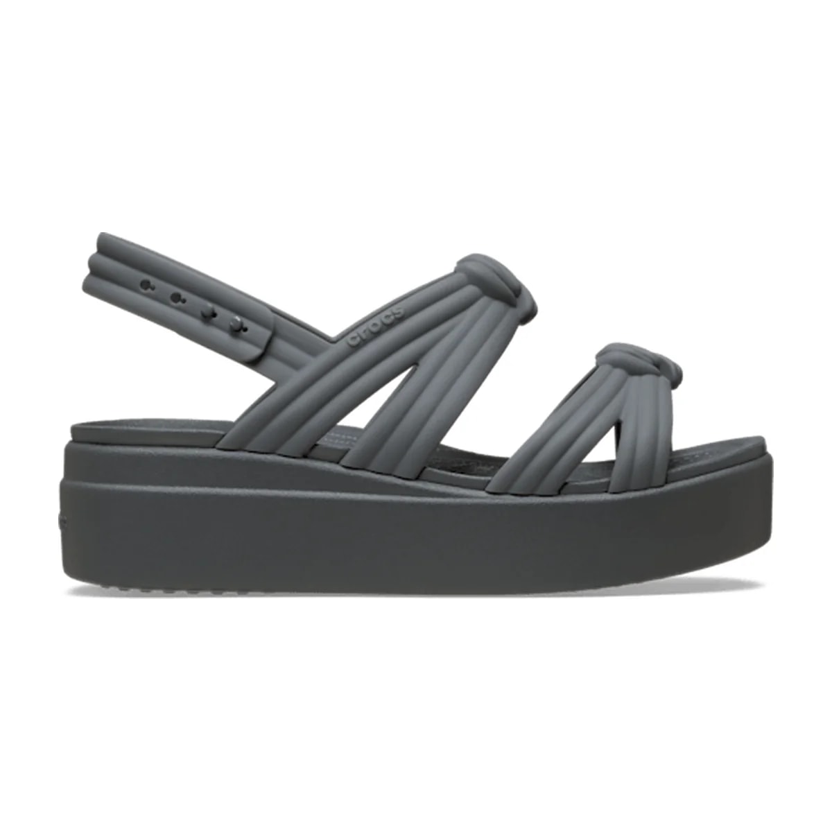 Brooklyn Low Wedge Knot Sandal - Carbon
