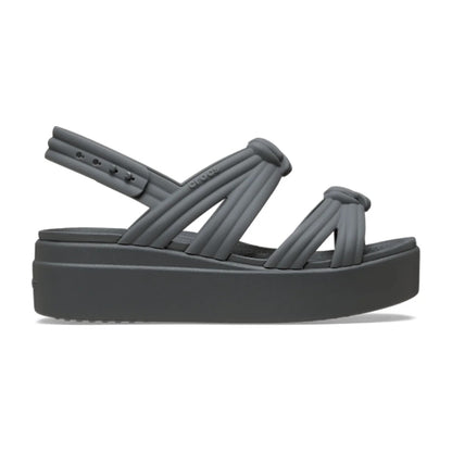 Brooklyn Low Wedge Knot Sandal - Carbon
