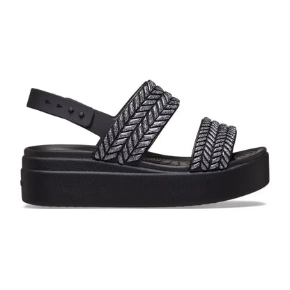 Crocs Brooklyn Woven Sparkle Low Wedge ALT100