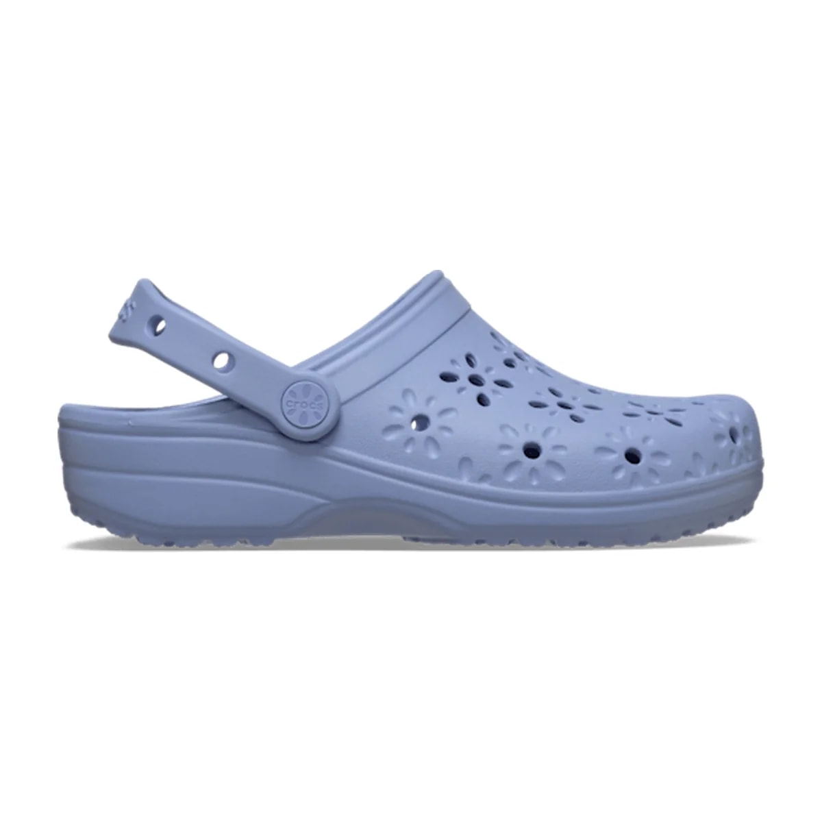 Classic Floral Cut-Out Clog - Blue Haze