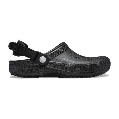 Classic Work Graphic Clog - Black Glitter
