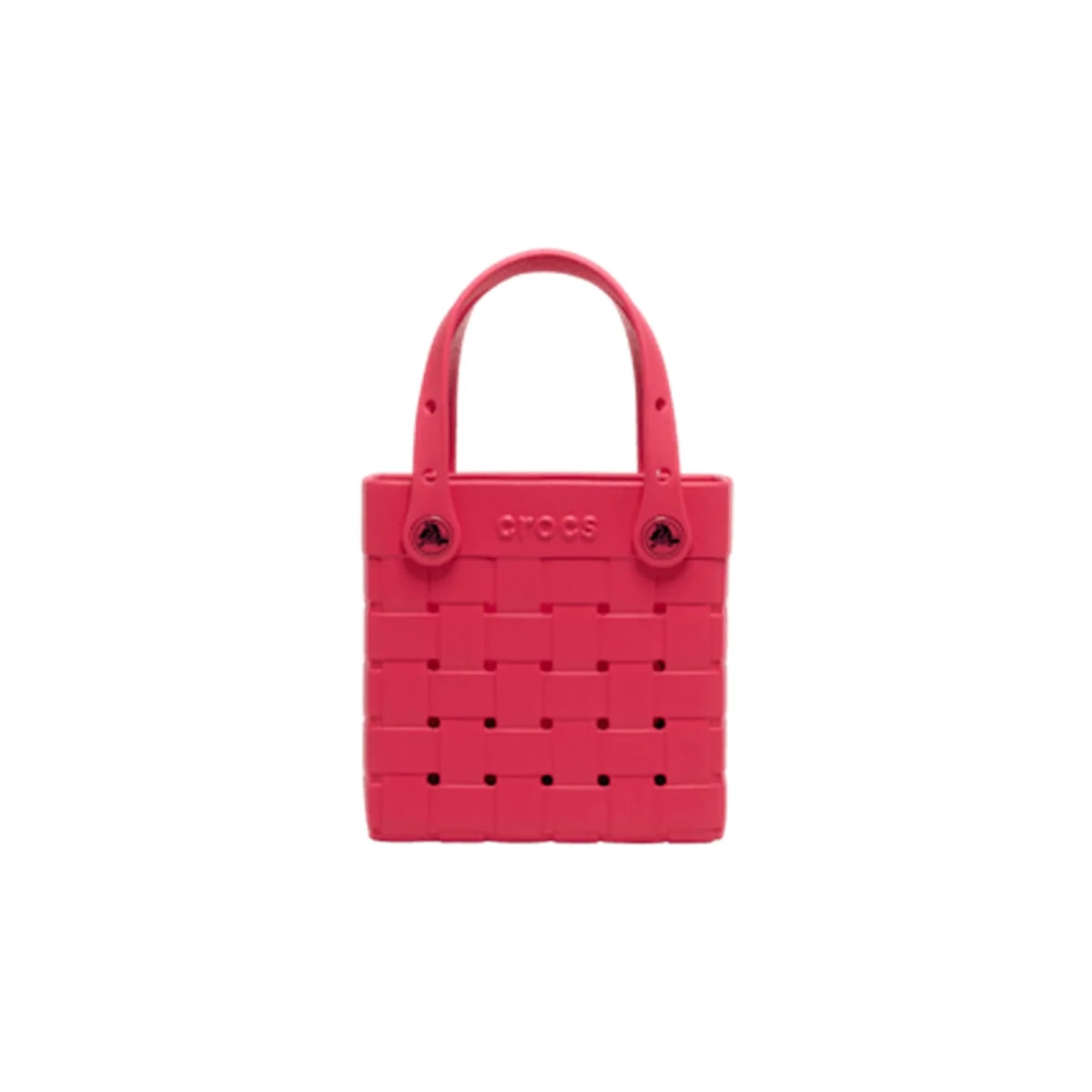 Small Basket Woven Tote - Digital Raspberry