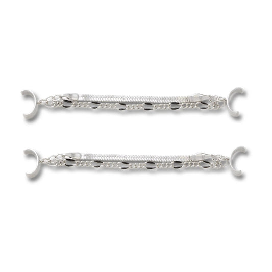 Double Silver Sandal Chain 2 Pack