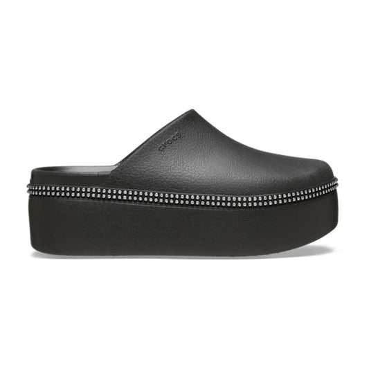 Dylan Platform Diamante Clog - Black