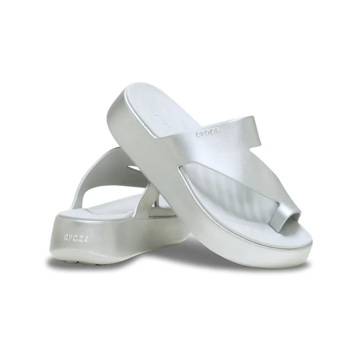 Crocs Getaway Platform Toe Loop Metallic Sandal ALT110