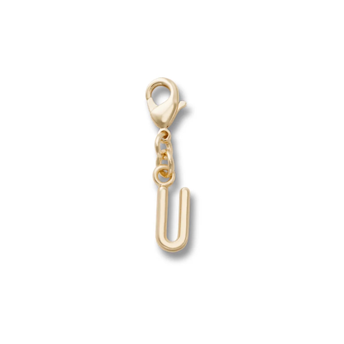 Gold Letter U Charm