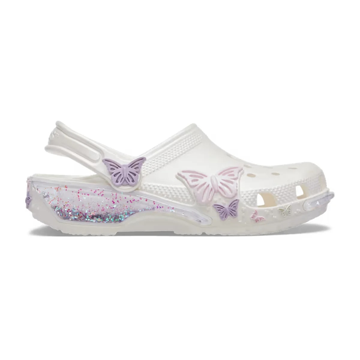 Crocs Kids' Classic Butterfly Sparkle Shaker Clog ALT100