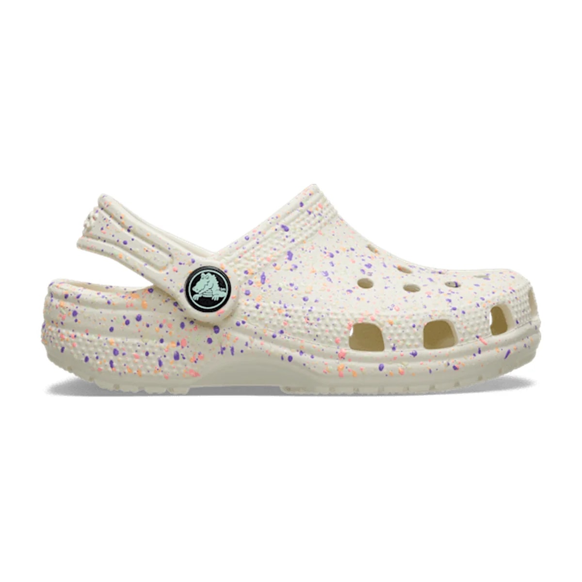 Kids' Classic Glow Paint Splatter Clog - Summit White/Multi