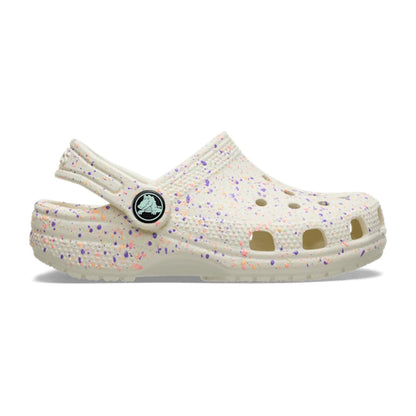 Kids' Classic Glow Paint Splatter Clog - Summit White/Multi