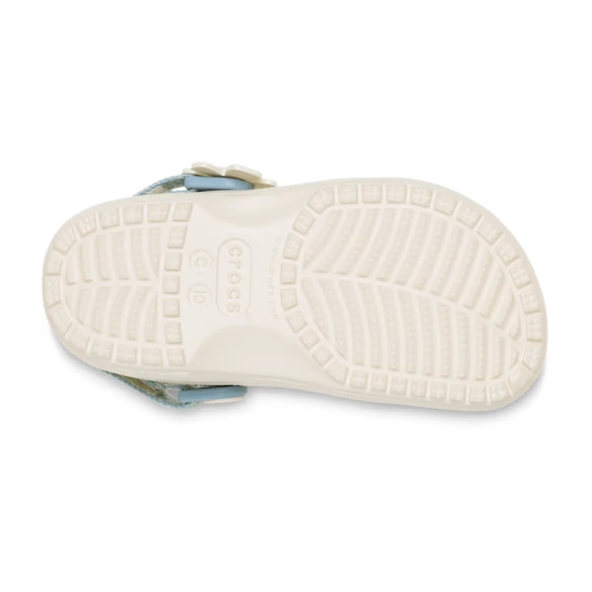 Crocs Toddler Classic Denim Flower Adjustable Backstrap Clog ALT130