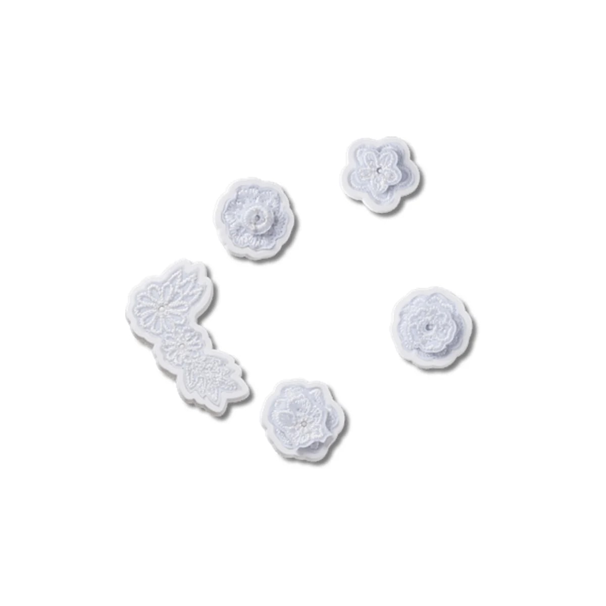 White Elegant Floral 5 Pack
